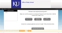 Desktop Screenshot of ku.studioabroad.com